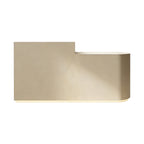 Minimalist L-Shaped Reception Desk with LED Plinth