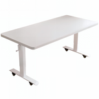 Adjustable Workstation Desk with Rounded Edges