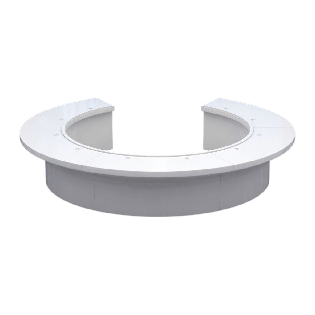 Modern Round Conference Table with Modular Arc Design for Collaborative Meeting Spaces