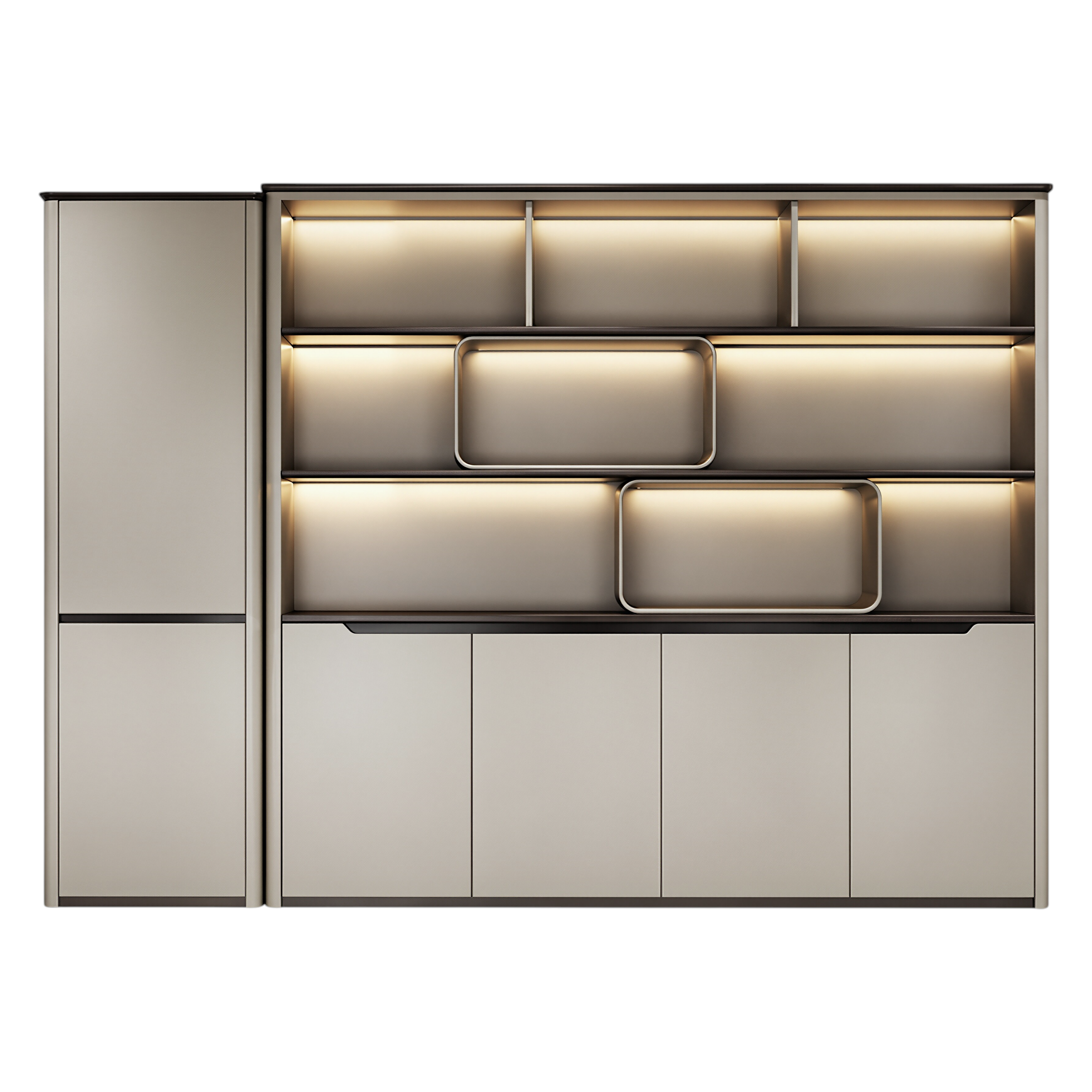 Prestige Illuminated Office Storage Wall