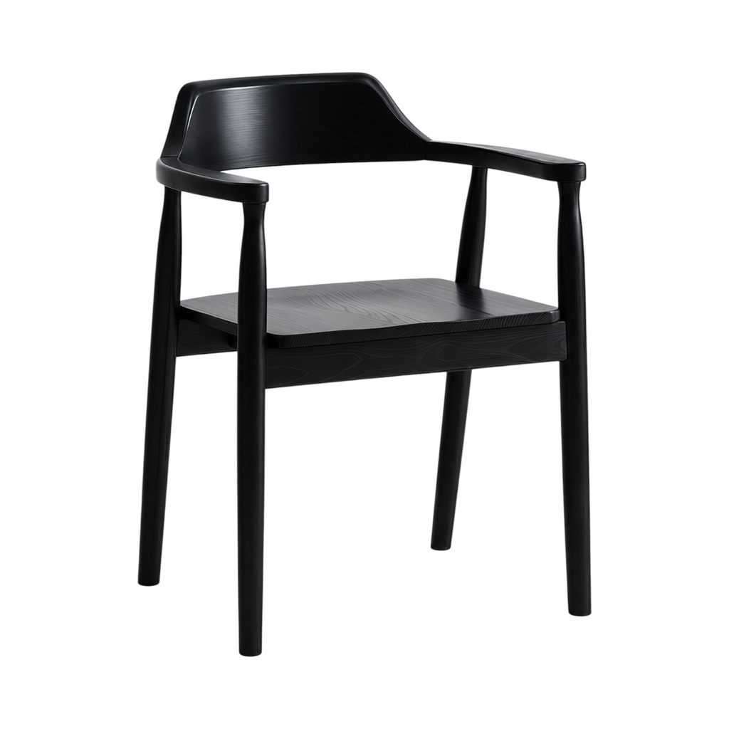Modern Timber Dining Armchair with Customisable Seat Options