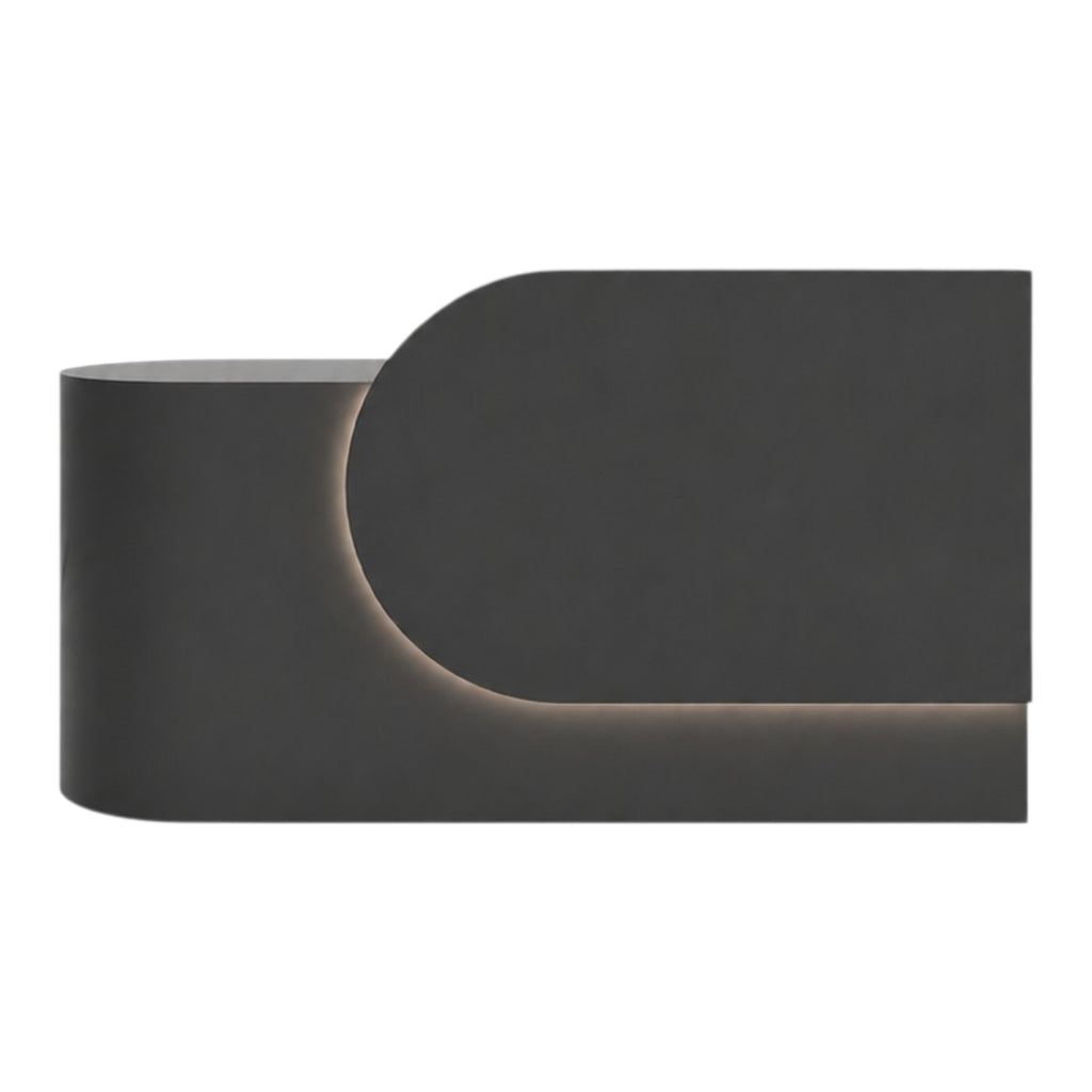 Compact Curved Reception Counter for Beauty and Skin Clinics
