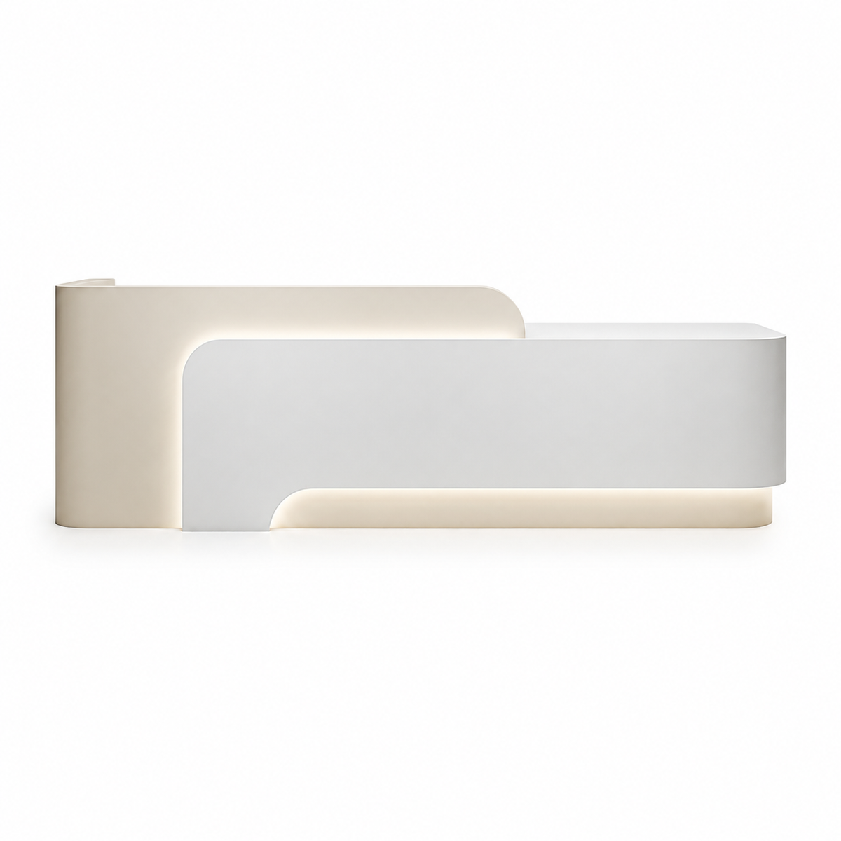 Modern Reception Desk with LED, Storage and Custom Logo