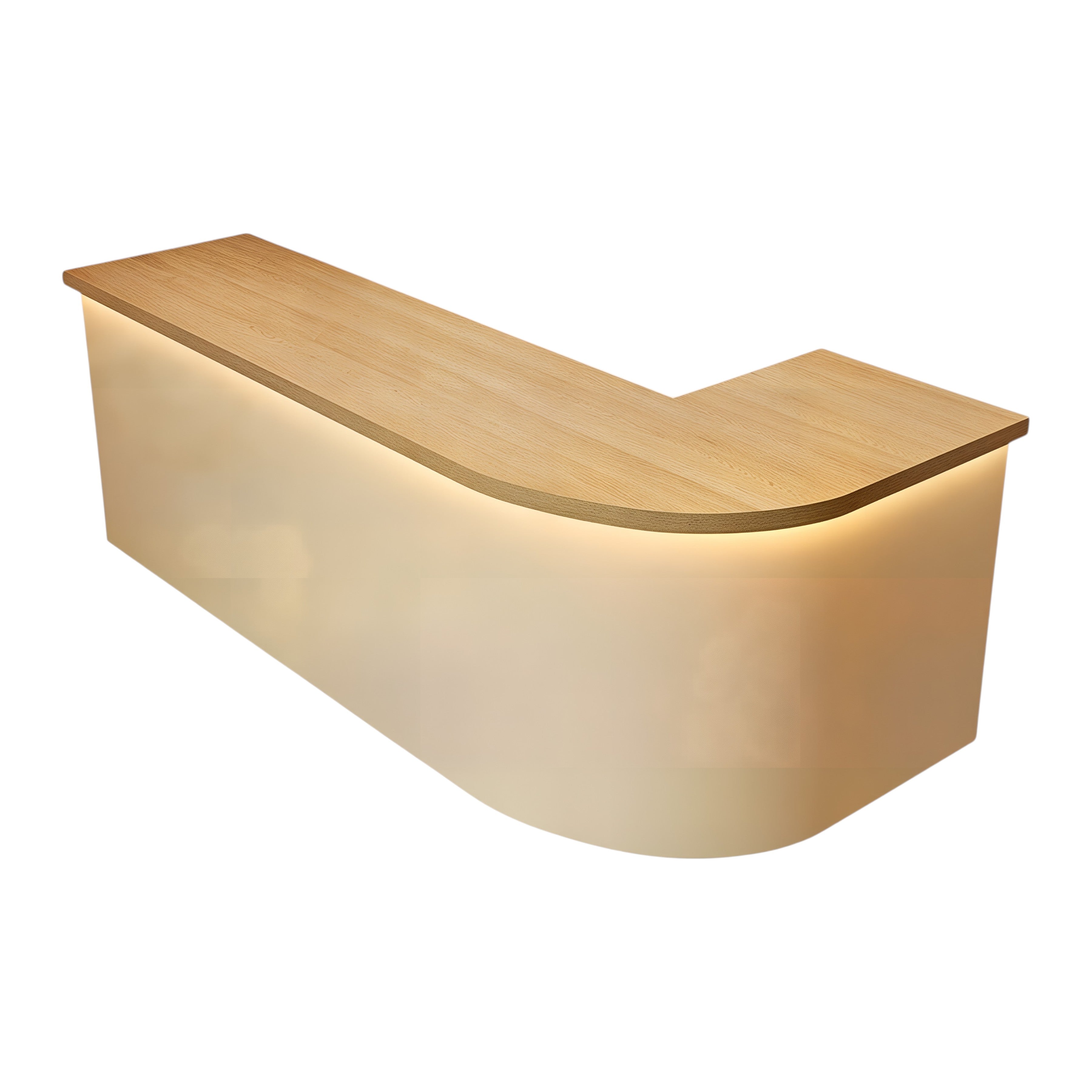 Sleek Reception Counter with Radius Profile
