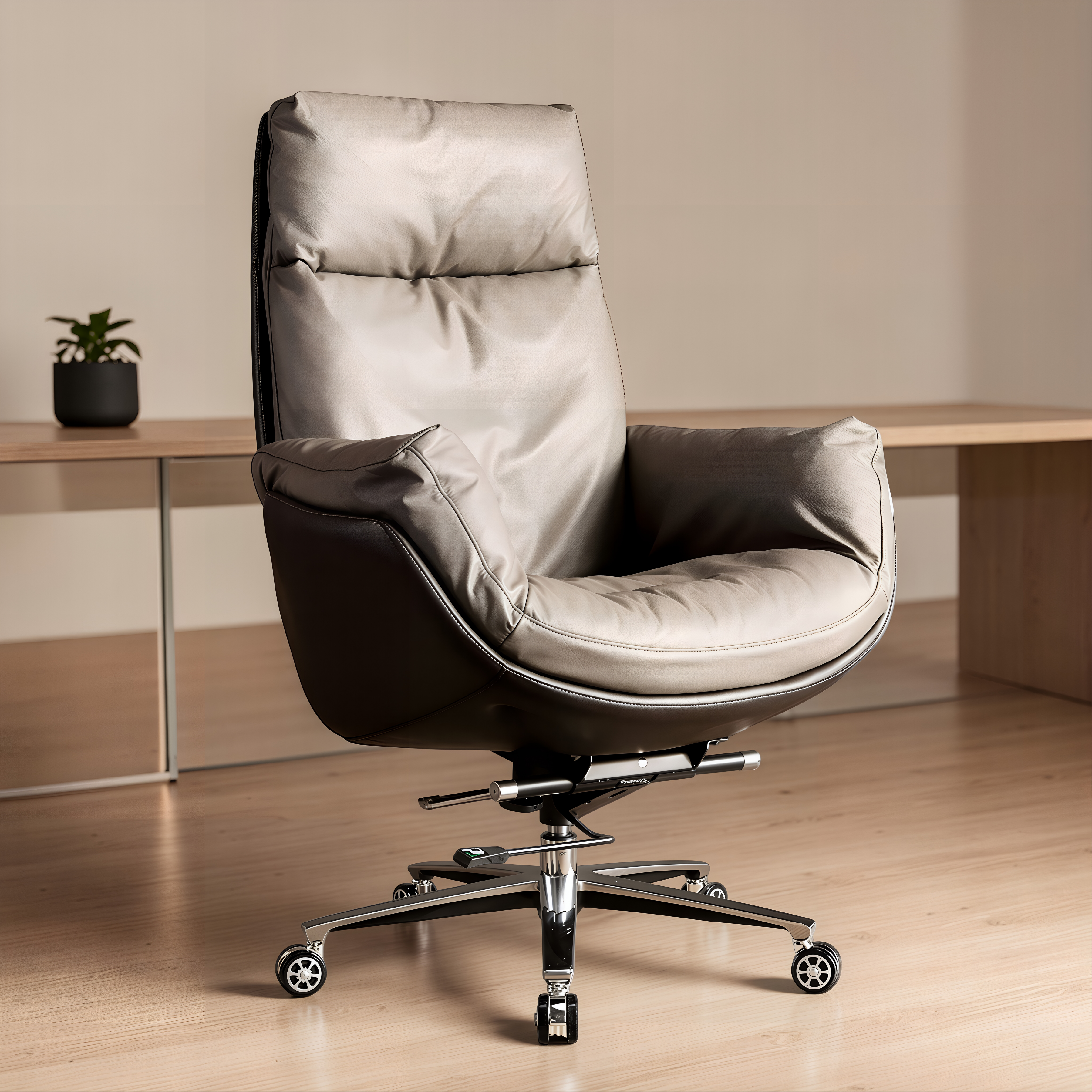 Reclining Executive Chair with Aluminium Base