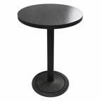 Modern Bar Table with Basket Storage and Foot Rail