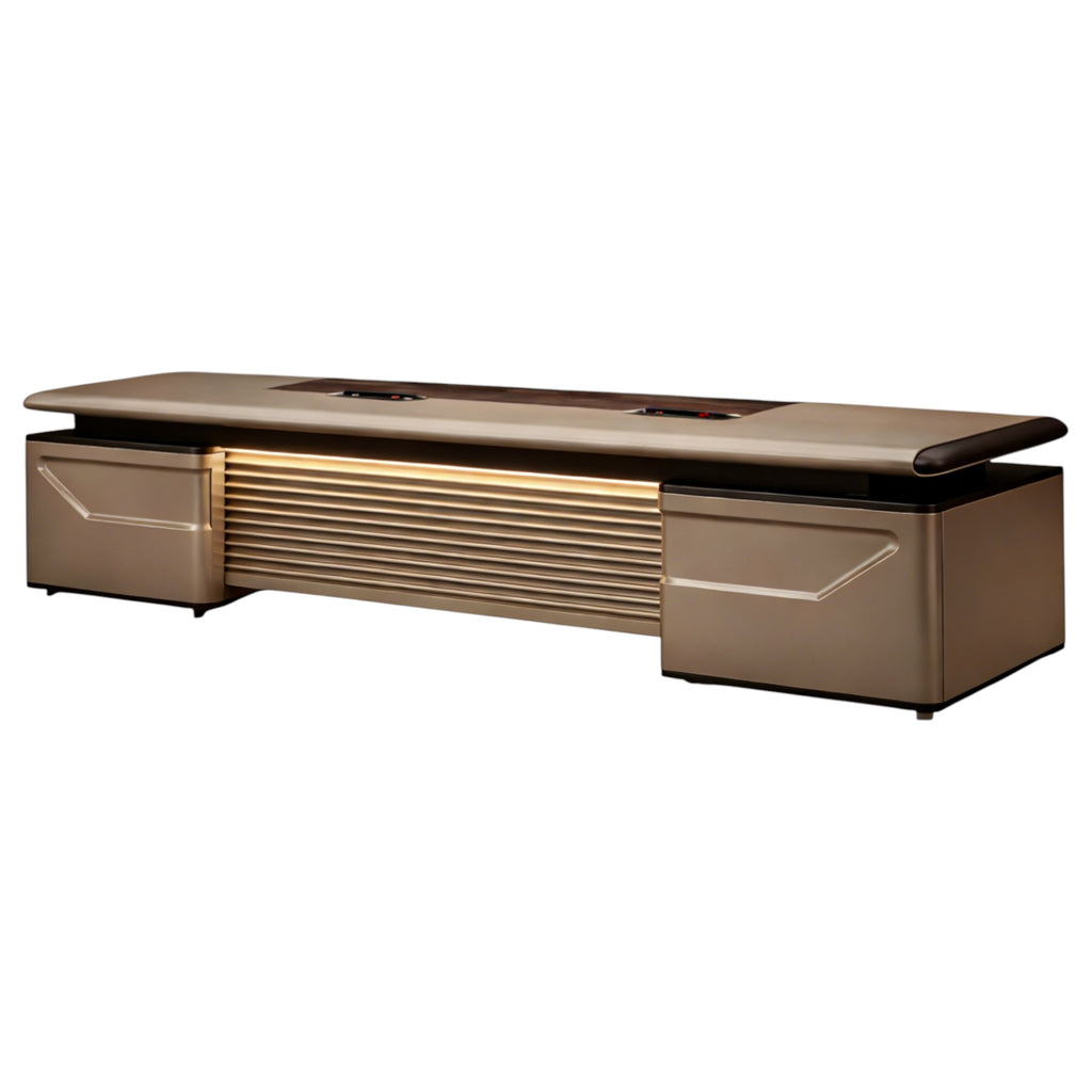 Designer Executive Desk with Floating Top Detail