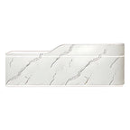 Sleek Curved Reception Counter with Concealed Storage and Service Ledge