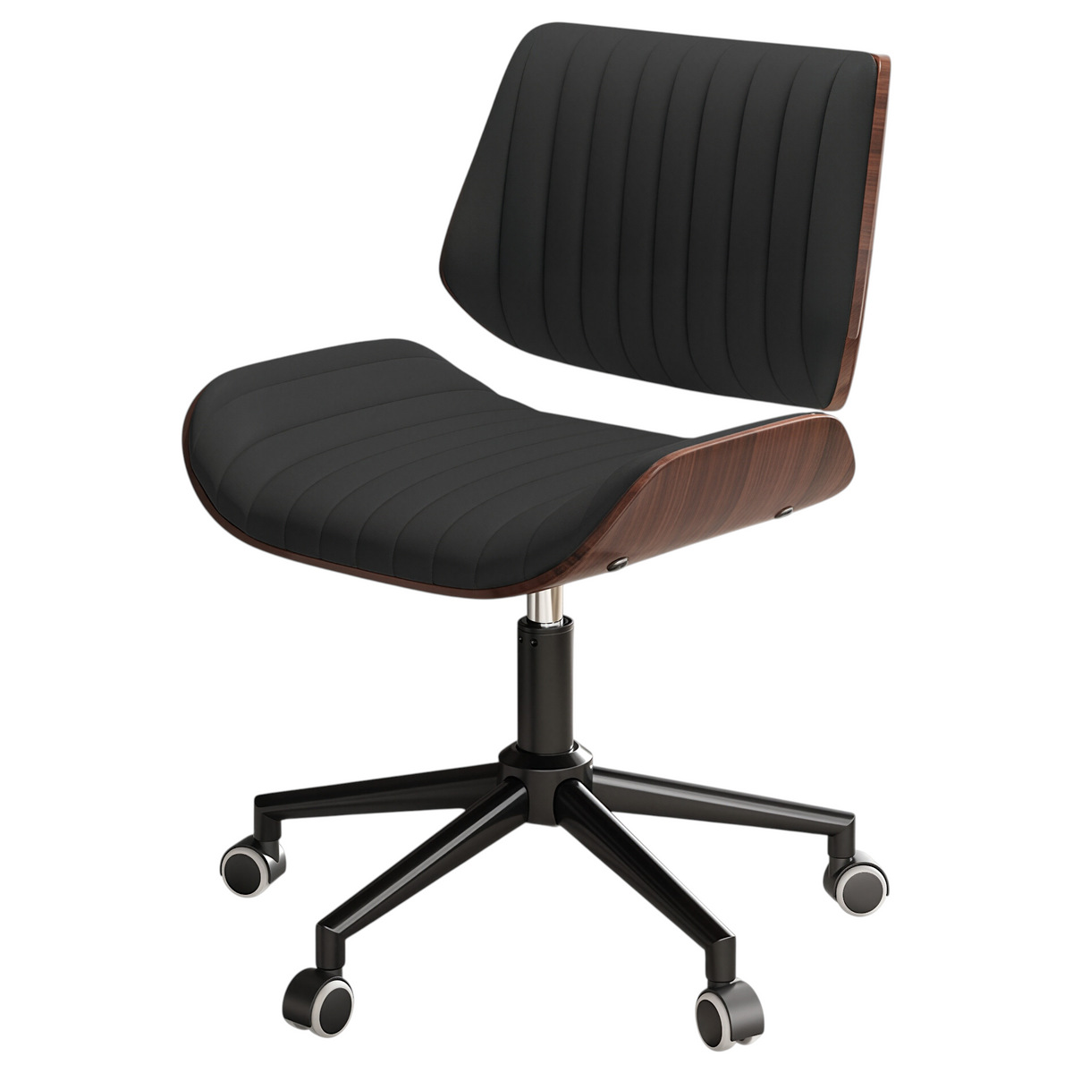 Modern Executive Office Chair with Leather & Wood