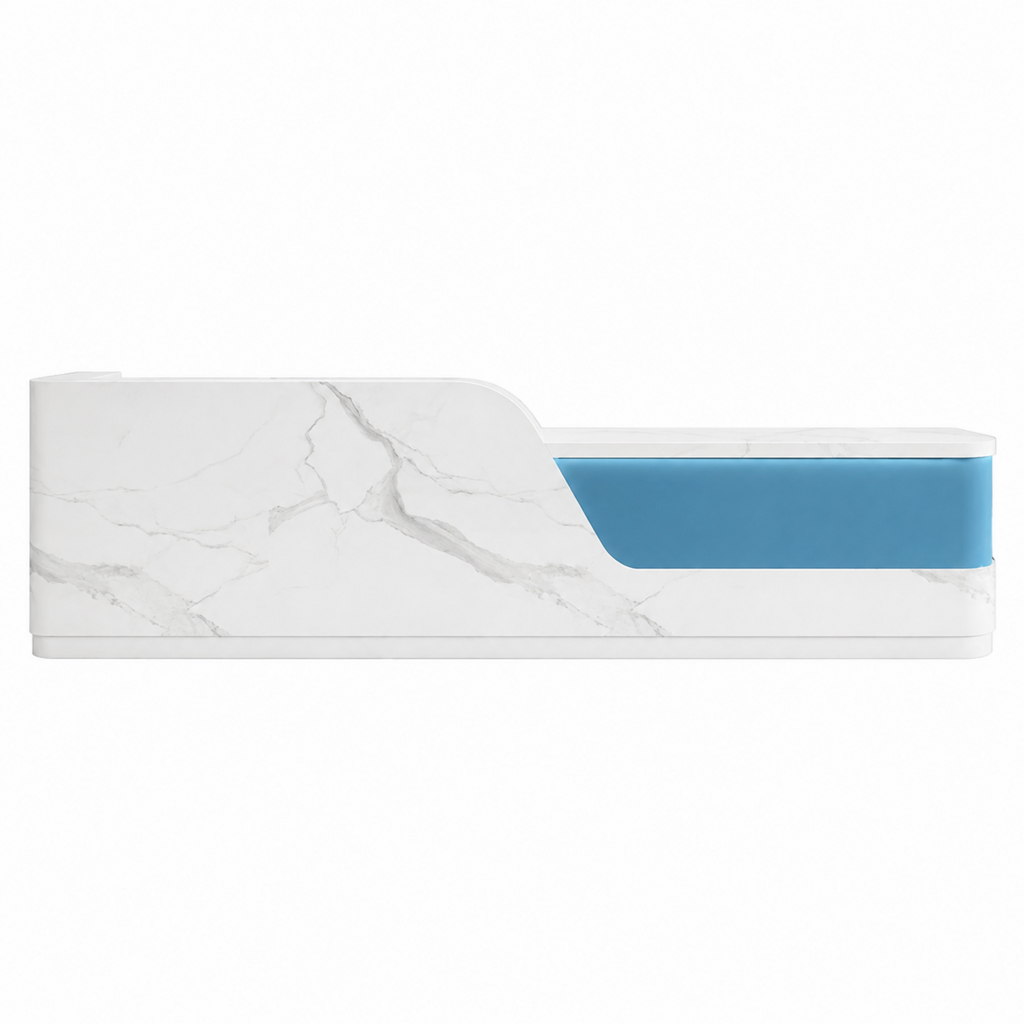 Contemporary Right-Angle Reception Desk for Professional Spaces