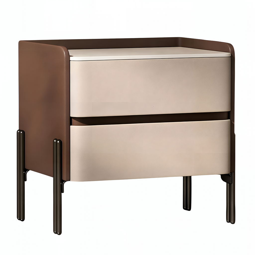 Luxury Bedside Table with Hidden Pull Design