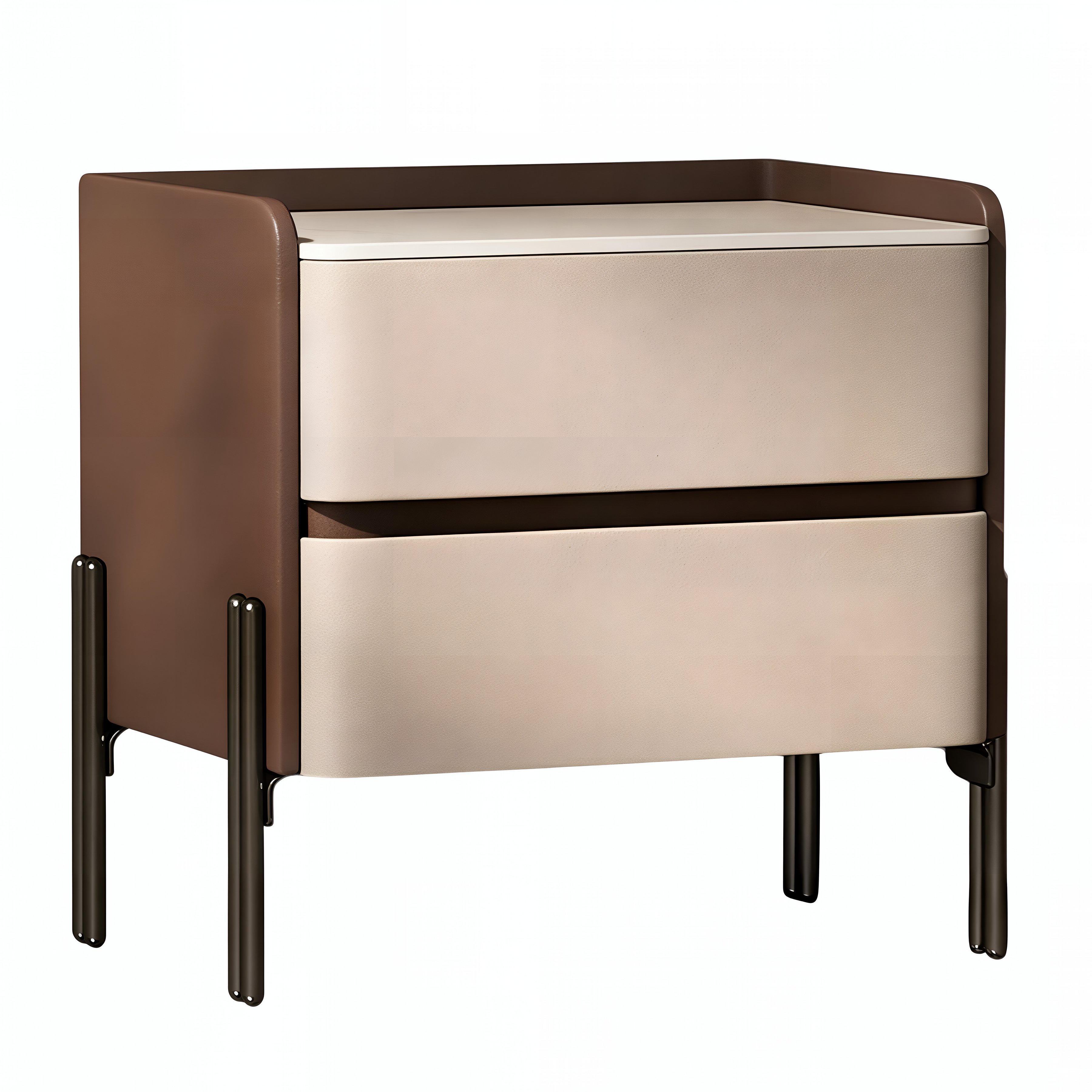 Luxury Bedside Table with Hidden Pull Design