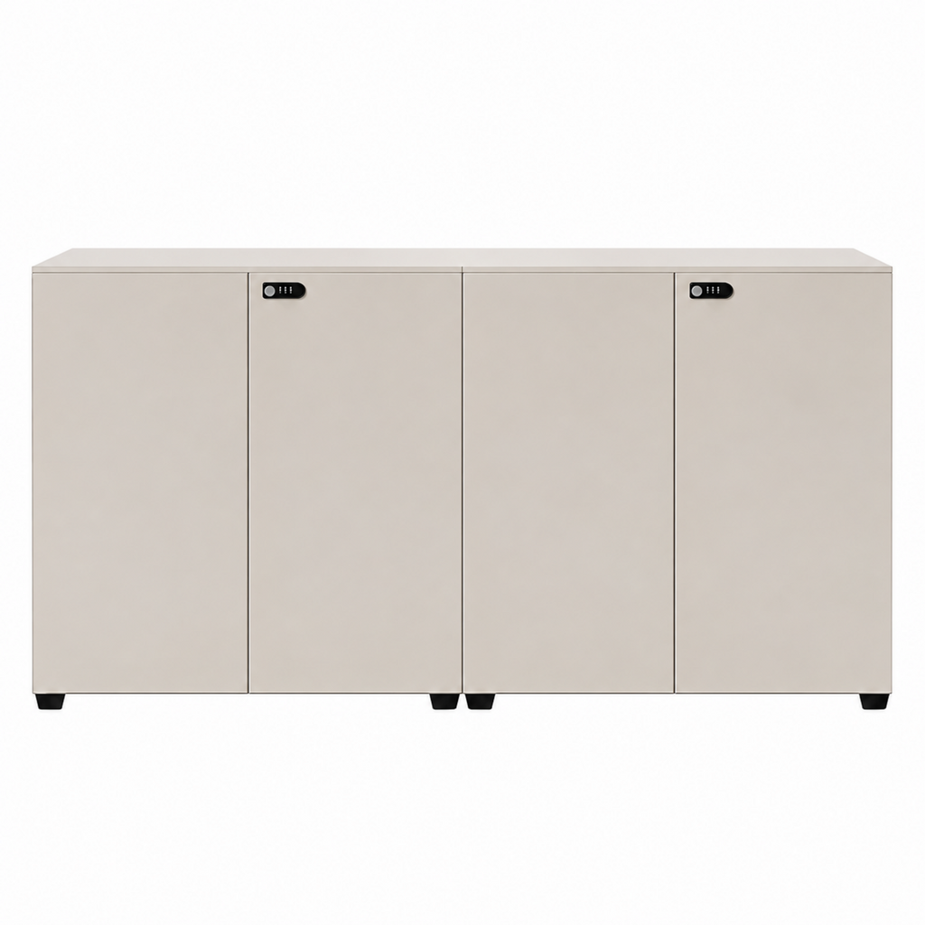 Contemporary Modular Office Storage Cabinet with Secure Custom Option