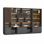 Modern Open-Shelved Executive Storage Cabinet