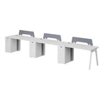 Minimalist Bench Workstation with Screen Panels