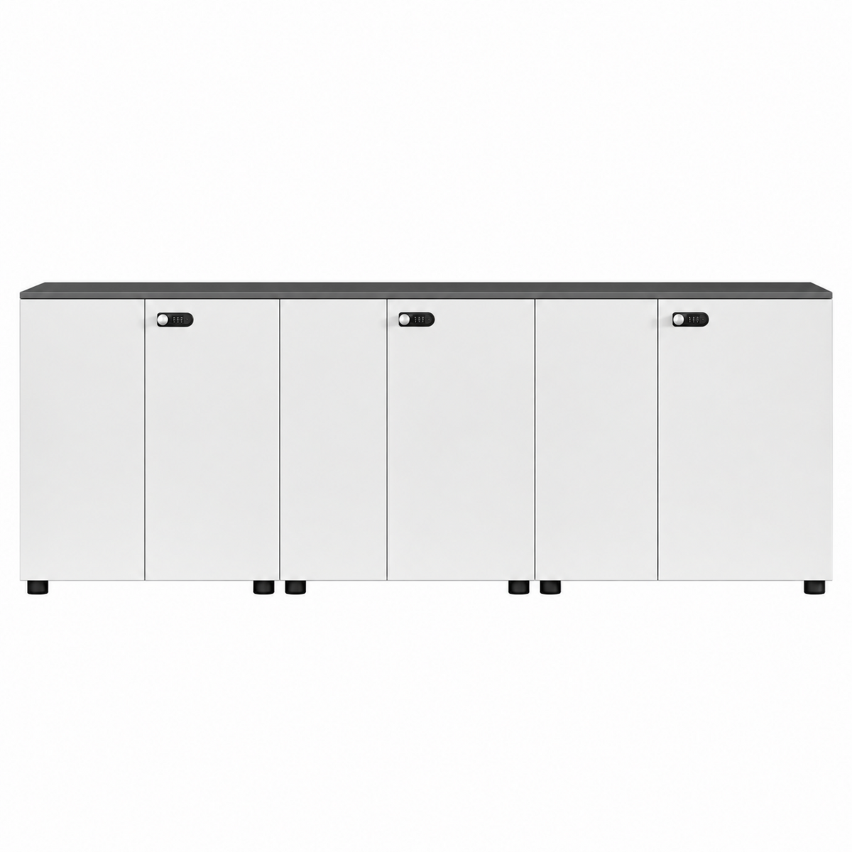 Contemporary Modular Office Storage Cabinet with Secure Custom Option