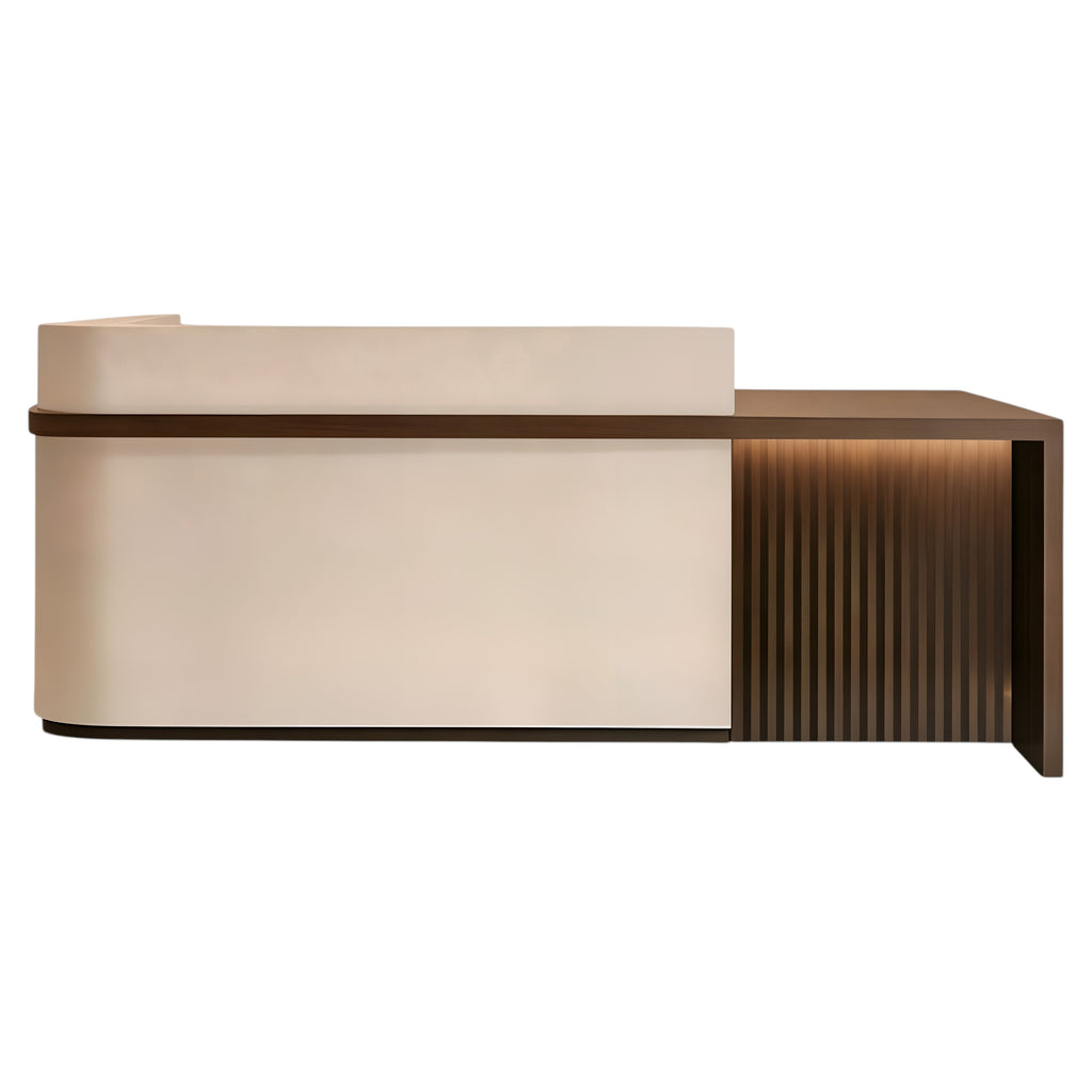 Premium Salon Reception Desk with LED Side Panel