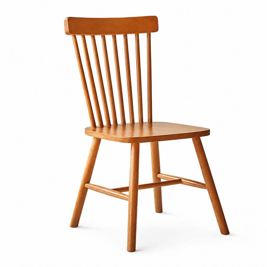 Solid Rubberwood Spindle Back Dining Chair