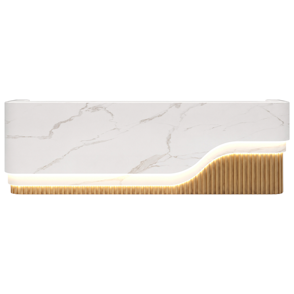 Luxury LED Curved Reception Counter