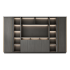 Illuminated Office Storage Cabinet with Wardrobe