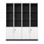 Multi-Section Office Storage and Display Cabinet