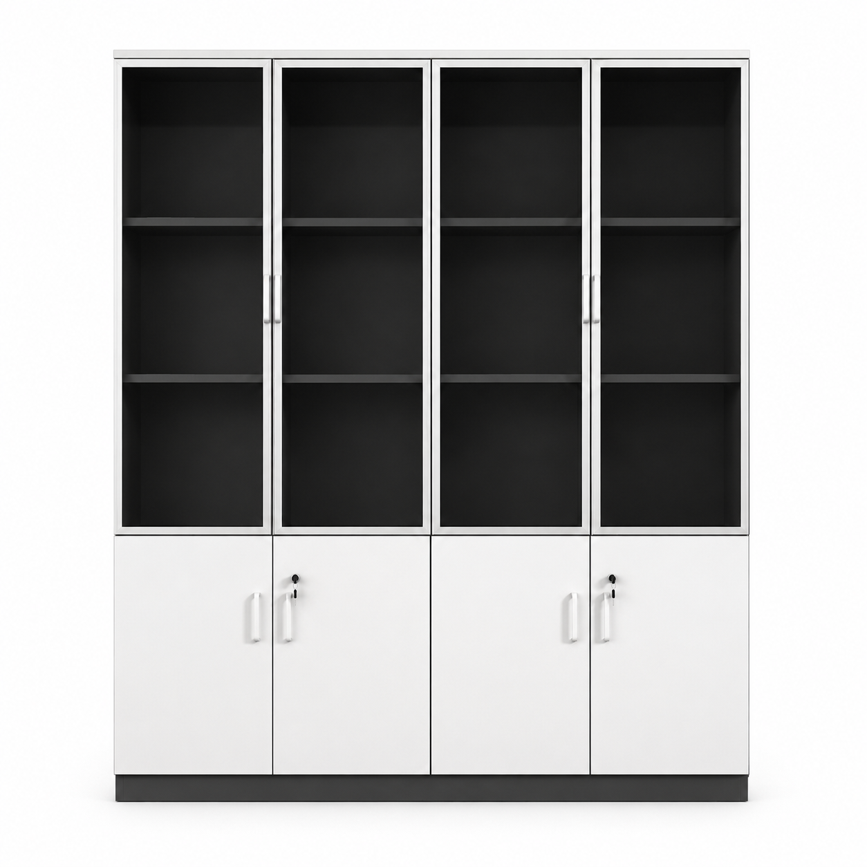 Multi-Section Office Storage and Display Cabinet