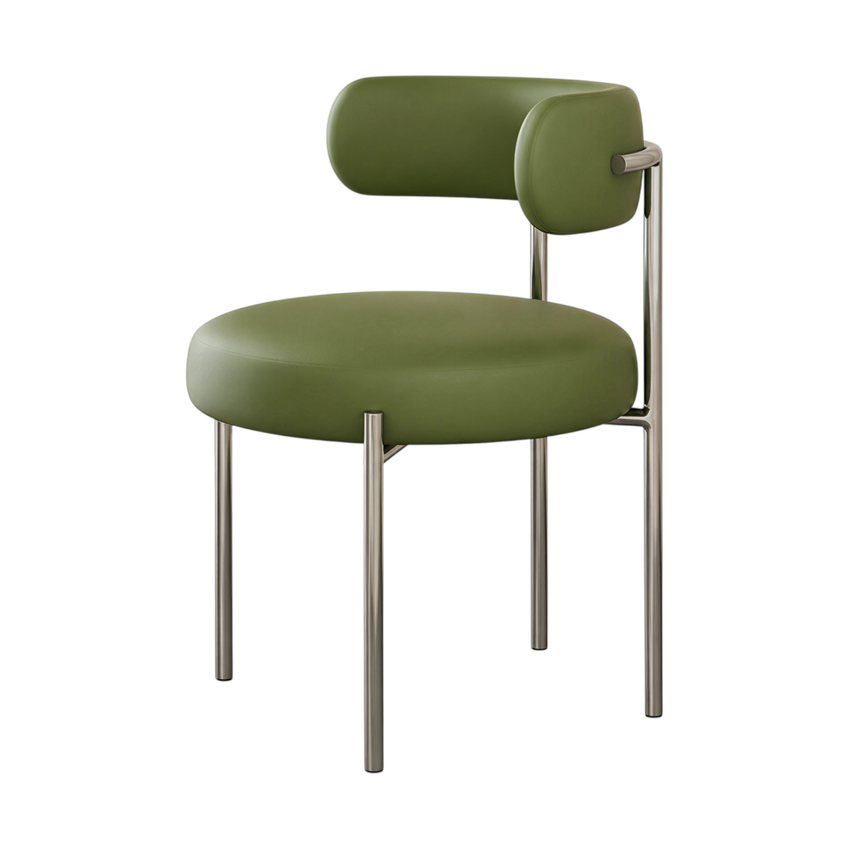 Modern Upholstered Dining Chair with Sculpted Backrest & Colour Options