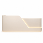 Modern LED Reception Counter with Rounded Corner Design