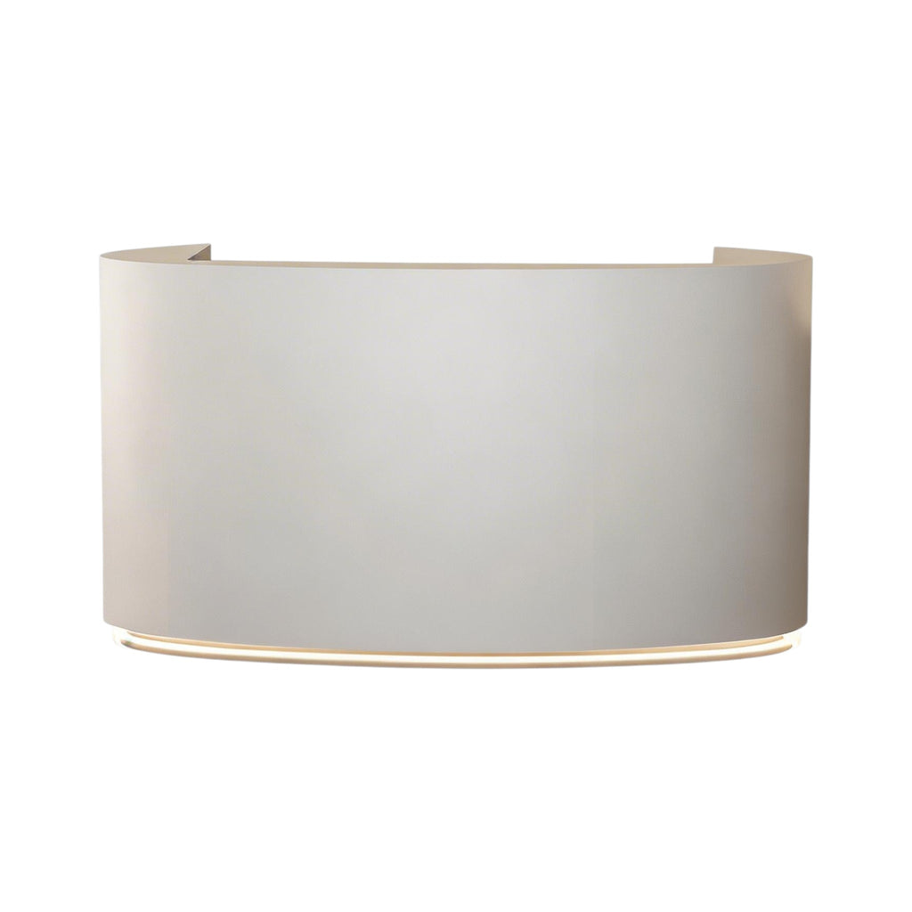 Sleek Sculpted Reception Counter with Backlit LED Base for Salons and Wellness Clinics