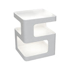 Modern Bedside Table with Ambient Shelf Lighting
