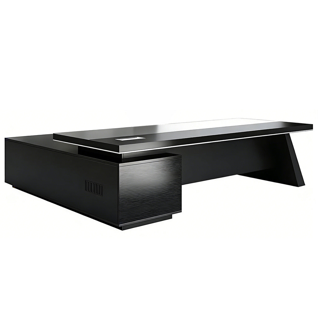 Designer Executive Office Desk with Storage Cabinet