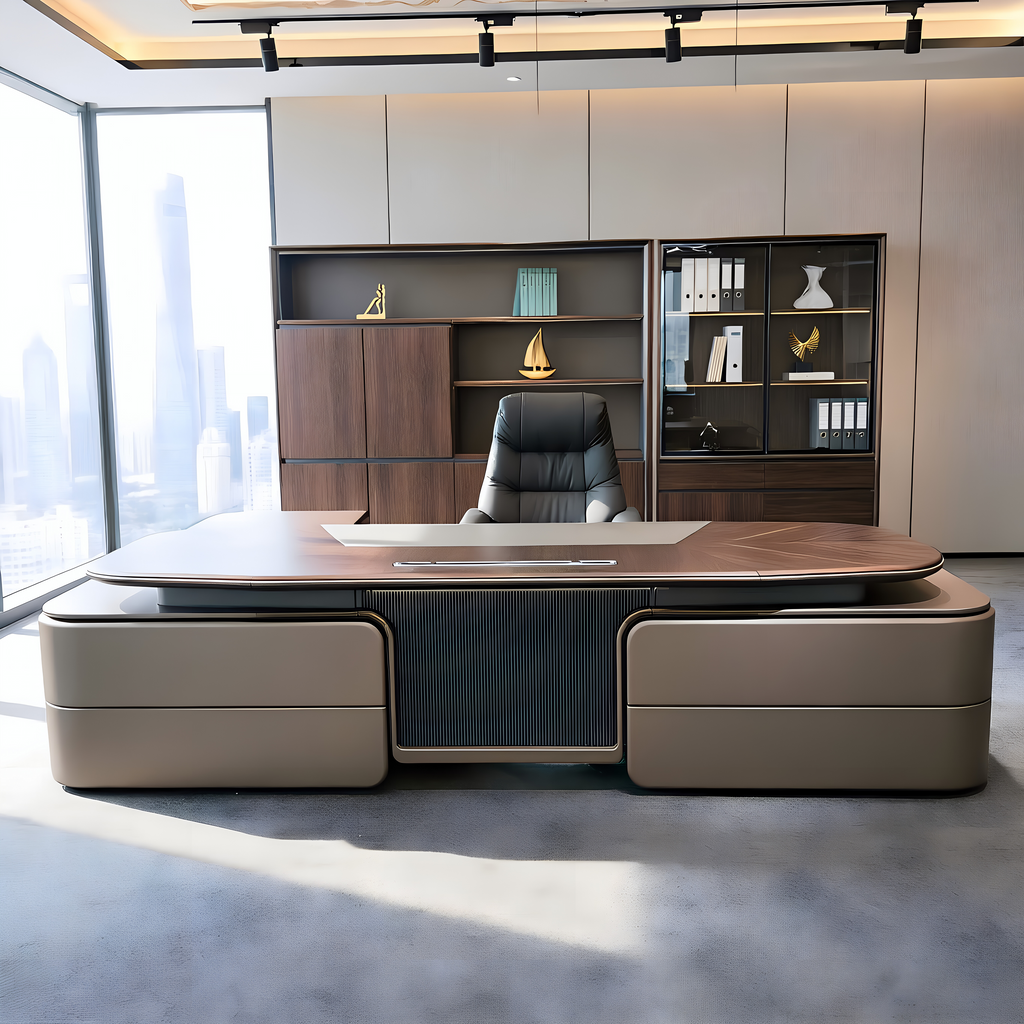Arcline Executive Desk with Return Storage