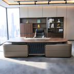Arcline Executive Desk with Return Storage