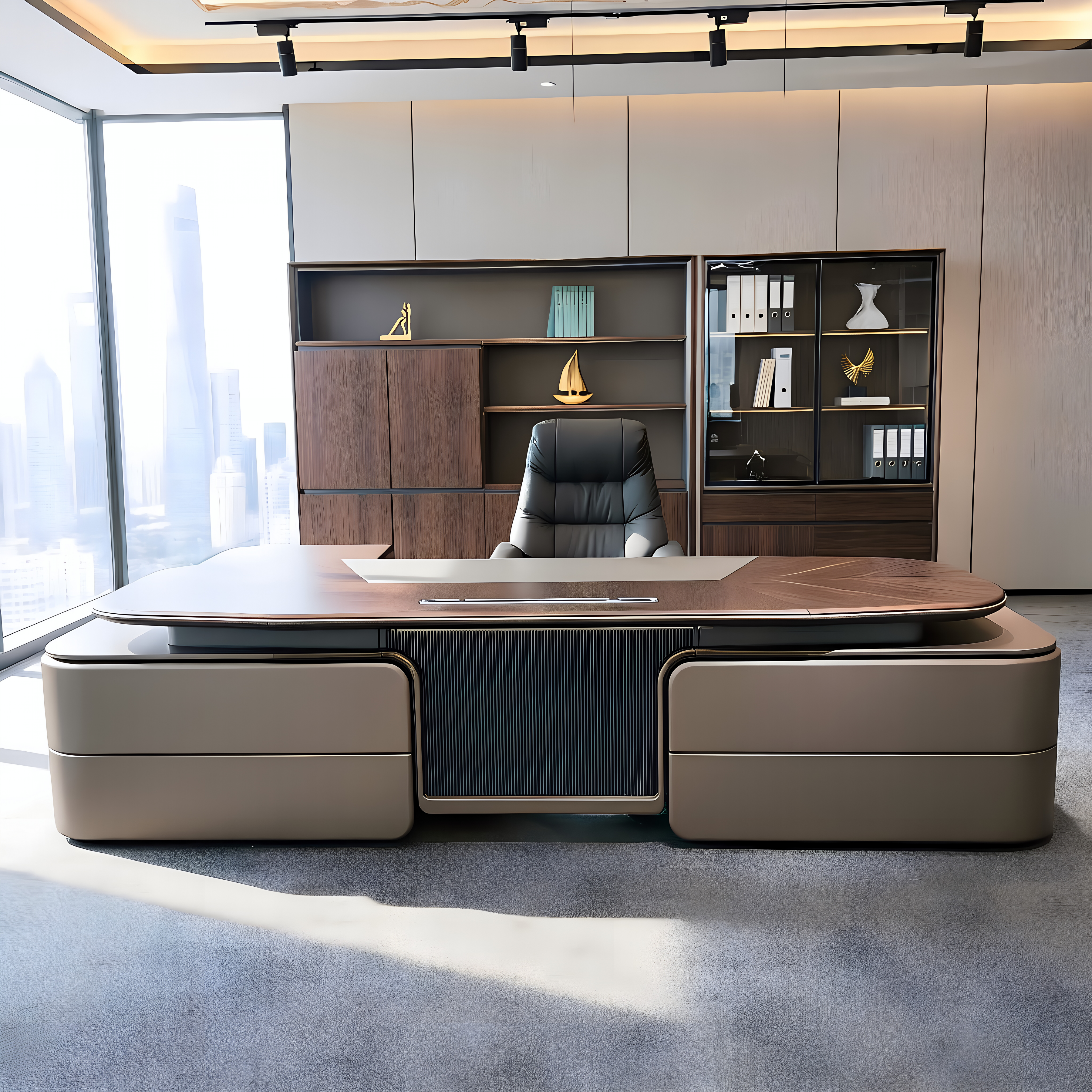 Arcline Executive Desk with Return Storage