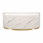 Modern Curved Reception Desk with LED Accent