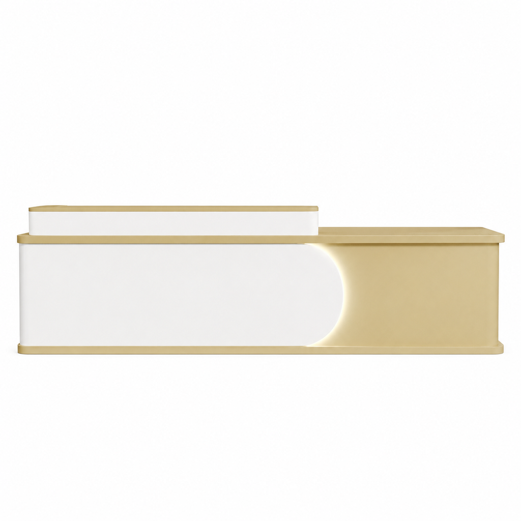 Contemporary Reception Counter with Rounded Profile