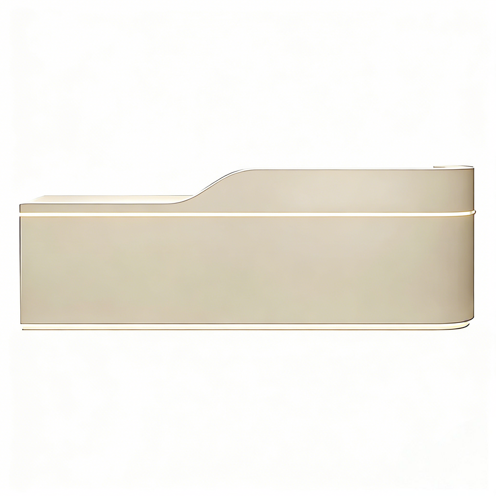 Sleek LED Reception Desk with Secure Storage for Modern Salon Spaces