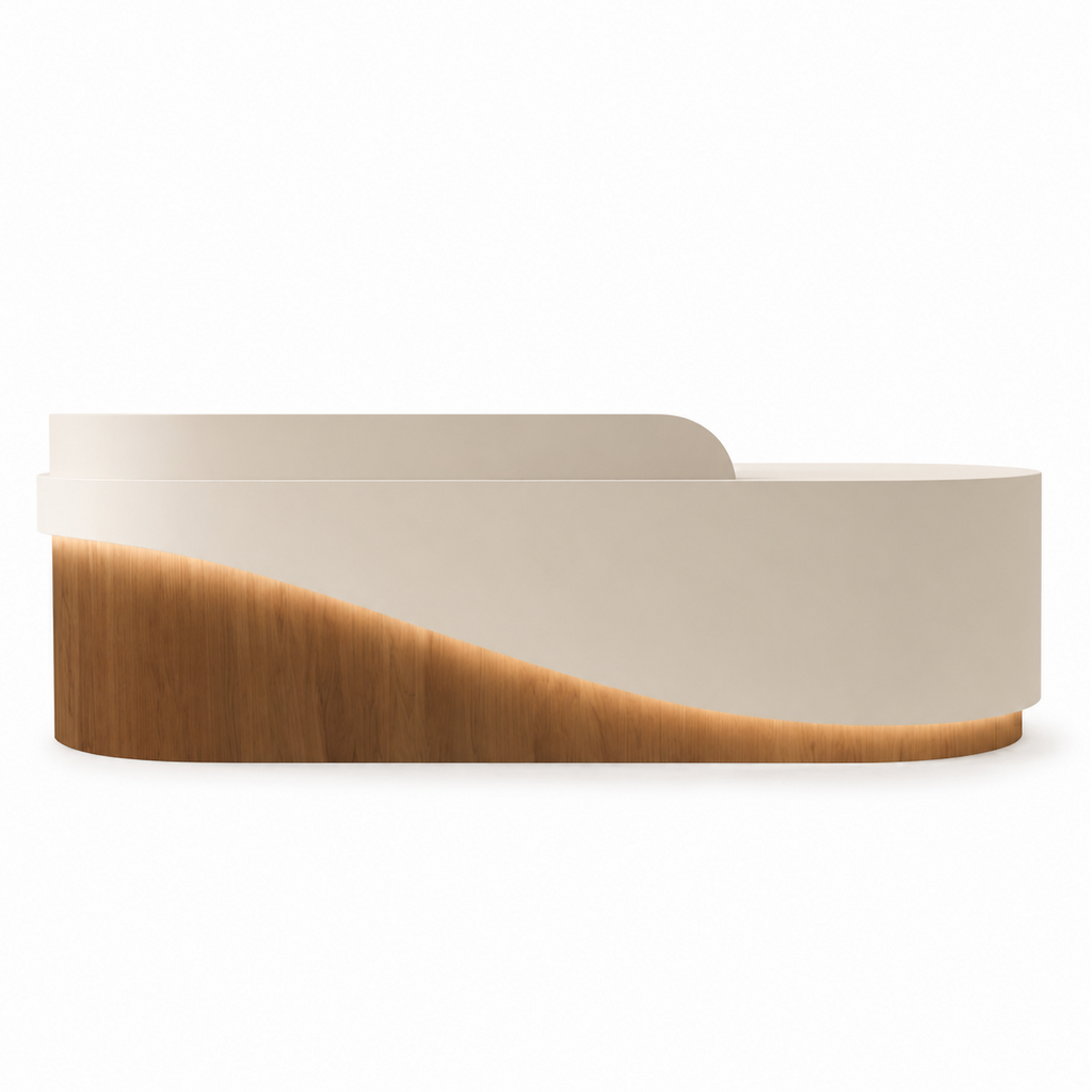 Modern Reception Desk with Ambient LED Lighting