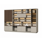 Modern Open-Shelved Executive Storage Cabinet