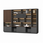 Modern Open-Shelved Executive Storage Cabinet