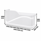 Modern Wave Reception Counter with LED Lighting