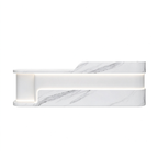 Modern Dual Level Reception Desk With Smooth High Gloss Lacquer Surface