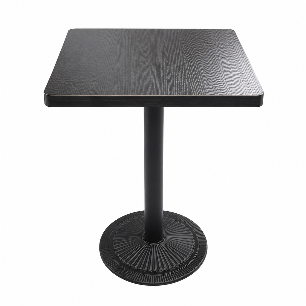 Modern Bar Table with Basket Storage and Foot Rail