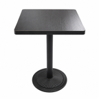 Modern Bar Table with Basket Storage and Foot Rail