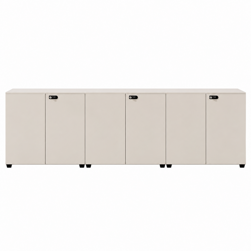 Contemporary Modular Office Storage Cabinet with Secure Custom Option