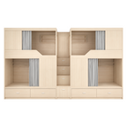 Integrated Privacy Bunk Bed with Storage Staircase