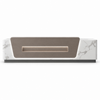 Contemporary Reception Counter with LED Lighting, Lockable Storage and Custom Logo