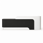 Modern Reception Desk with LED, Storage and Custom Logo