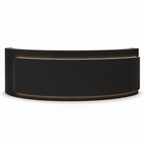 Premium Curved Reception Counter with Integrated LED Lighting