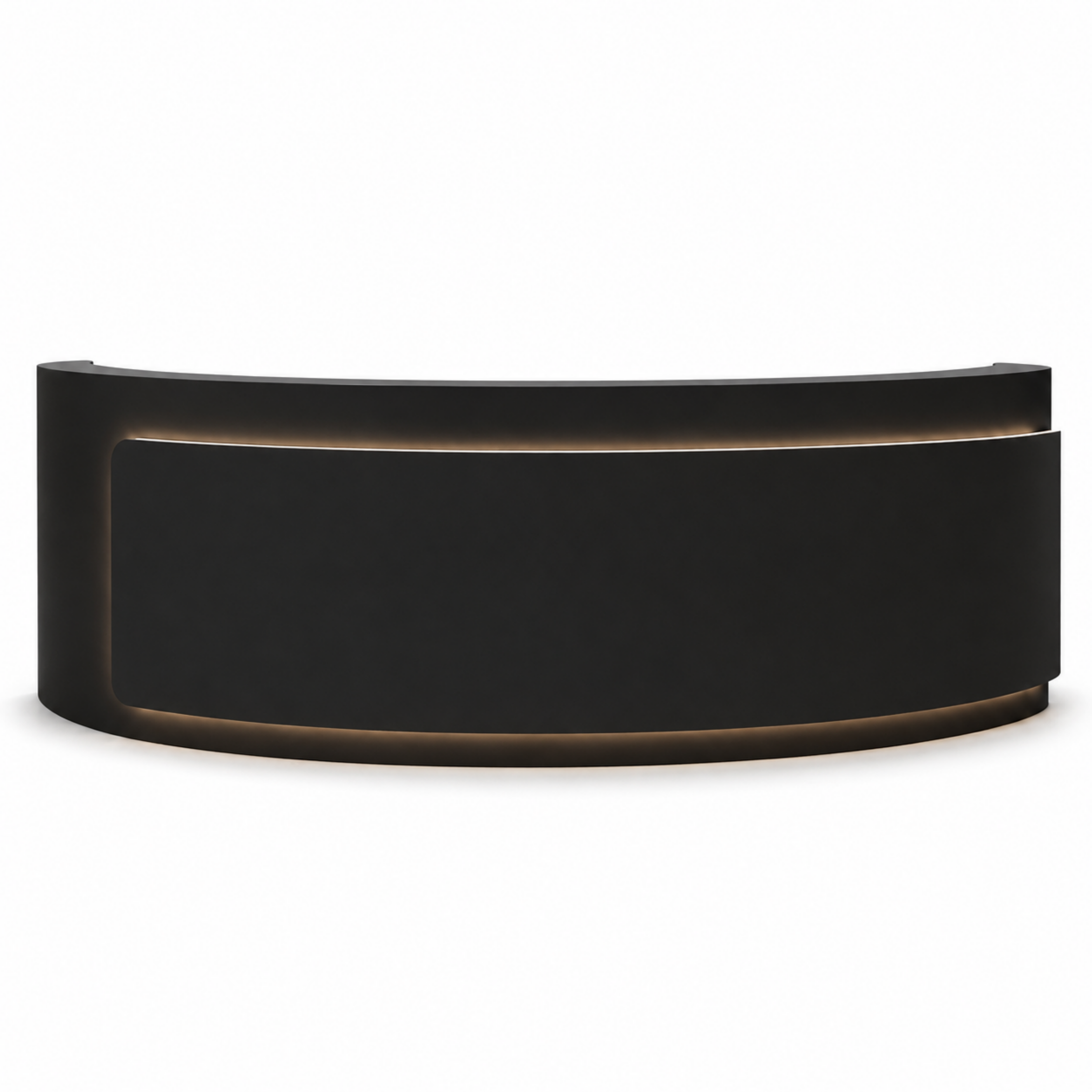 Premium Curved Reception Counter with Integrated LED Lighting